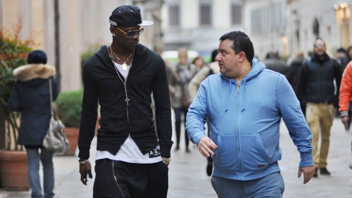 Mario Balotelli with Mino Raiola